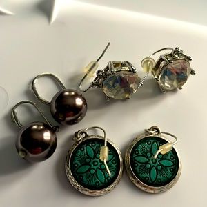 3 pairs of earrings